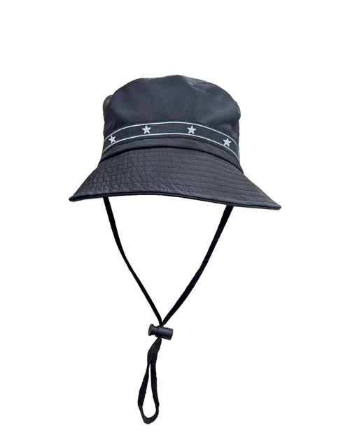 漁夫帽單面 訂製款 黑 整圈裝飾布章｜ <span>HFS-B-15#303-60</span>