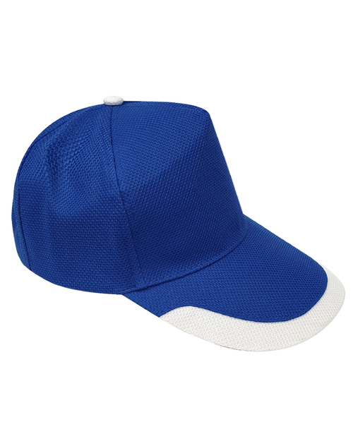 交織網帽五片帽日型扣現貨-寶藍配白U型 <span>HIN-A3-08</span>  |商品介紹|帽子【現貨款】|交織網帽