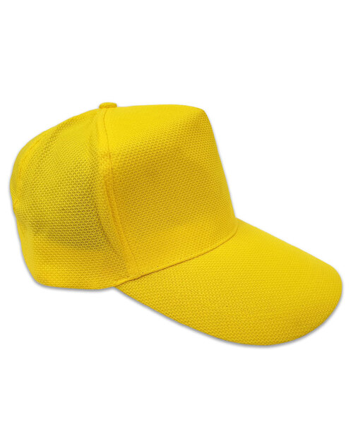 五片帽訂製/交織網布-黃<span>HIN-B-20</span>  |商品介紹|帽子【訂製款】|帽子素面款【訂製款】