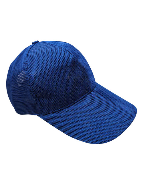 六片帽 尼龍網布 訂製 寶藍<span>HIN-B-21</span>  |商品介紹|帽子【訂製款】|帽子素面款【訂製款】
