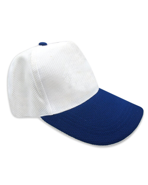 五片交織網帽訂製-白/藍<span>HIN-B-14</span>  |商品介紹|帽子【訂製款】|帽子素面款【訂製款】