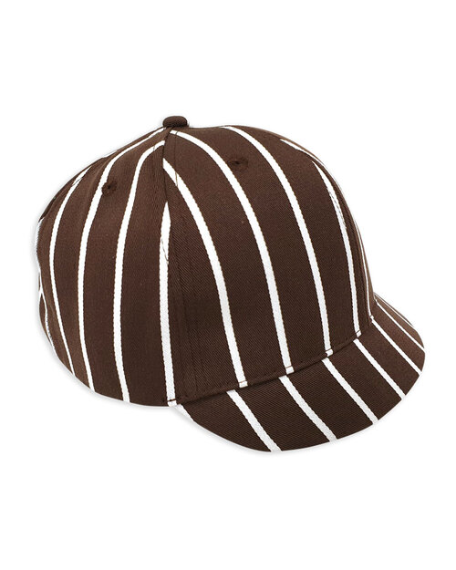 六片帽訂製/短帽眉款/條紋咖啡<span>HST-B-02-21</span>  |商品介紹|帽子【訂製款】|短帽眉帽【訂製款】