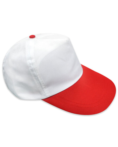 五片帽訂製/烏利帽-白配紅<span>HUI-B-07</span>  |商品介紹|帽子【訂製款】|烏利帽【訂製款】