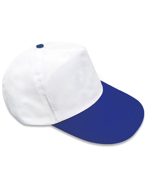 五片帽訂製/烏利帽-白配寶藍<span>HUI-B-08</span>  |商品介紹|帽子【訂製款】|烏利帽【訂製款】