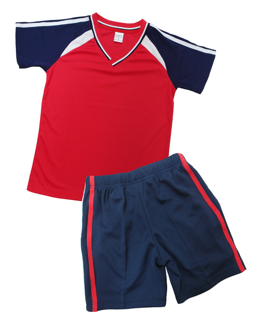 夏季幼兒園-T恤訂製-紅丈青白<span>KINDER-S-A01</span>  |商品介紹|運動服【訂製款】|幼兒園/學校運動服【訂製】夏季