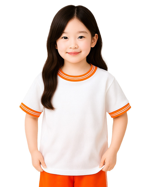 國小運動服-白配橘 <span>KINDER-S-B09</span>