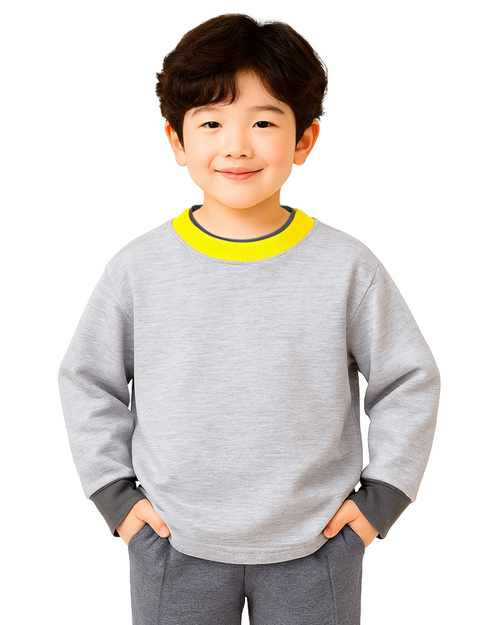 國小運動服-麻灰配黃 <span>KINDER-W-B07</span>