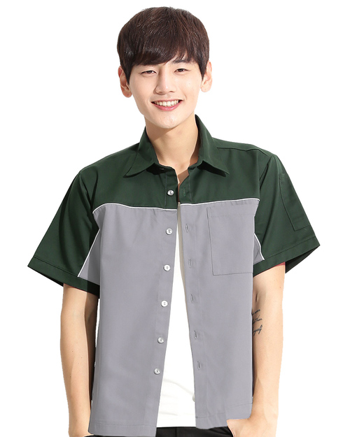 工作經理服｜短袖訂製款｜墨綠/灰｜<span>MAG-A09</span>