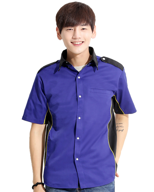 經理服短袖訂製款-寶藍/黑<span>MAG-A12</span>  |商品介紹|工安 職安制服/工作服/工作褲【訂製】|經理服 【訂製款】
