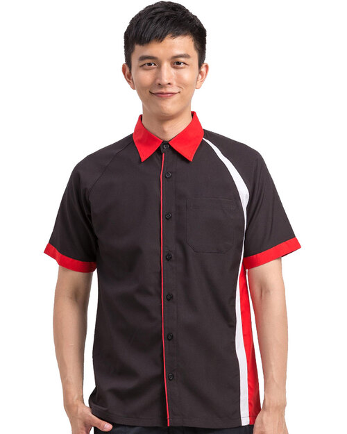 經理服短袖訂製款-黑配紅白<span>MAG-A21</span>  |商品介紹|工安 職安制服/工作服/工作褲【訂製】|經理服 【訂製款】