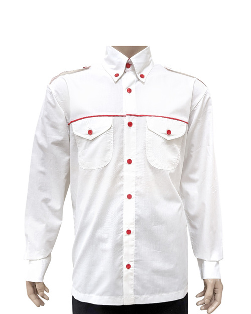 經理服 長袖 訂製款 白配紅<span>MAG-B02</span>  |商品介紹|工安 職安制服/工作服/工作褲【訂製】|經理服 【訂製款】