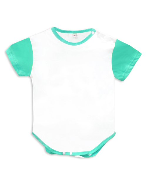 嬰兒包屁衣-白色配蒂芬妮綠<span>TCANC-A01-00101</span>  |商品介紹|T恤客製化【訂製款】|T恤訂製短袖嬰兒版