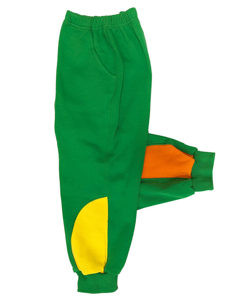 運動服 長褲 訂製  童 綠配黃橘<span>PACANK-B-07</span>  |商品介紹|褲子【訂製 / 現貨款】|褲子 童版 【訂製款】