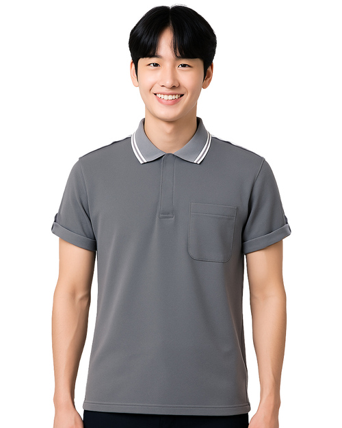 POLO衫訂製 反摺袖 暗門襟 <span>PCANB-P01-00484</span>  |商品介紹|POLO衫客製化【訂製款】|POLO衫短袖訂製中性版
