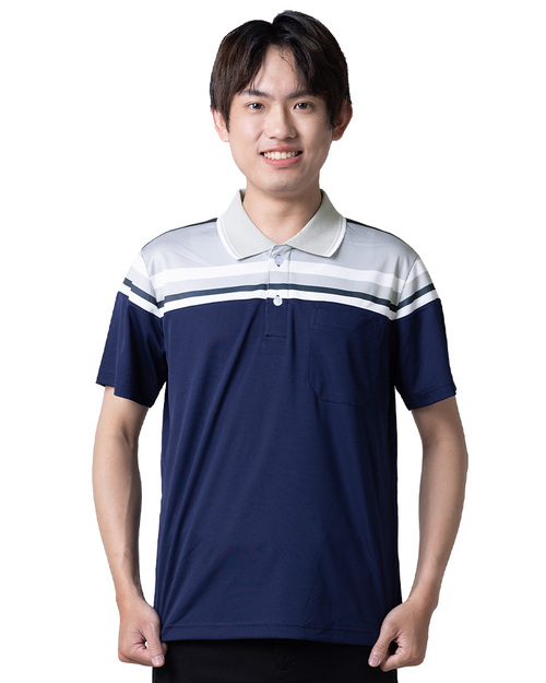 POLO衫短袖訂製-昇華剪接-丈青配灰 <span>PCANB-P01-00500</span>  |商品介紹|POLO衫客製化【訂製款】|POLO衫短袖訂製中性版