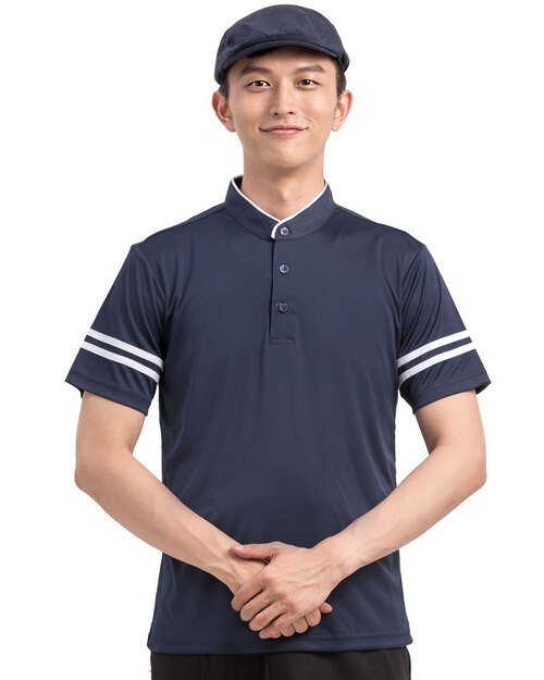 POLO衫/立領出芽-Y門襟 訂製款短袖-丈青 <span>PCANB-S41-00466</span>  |商品介紹|POLO衫客製化【訂製款】|POLO衫短袖訂製中性版
