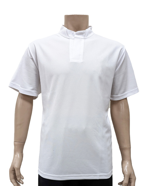 POLO衫 立領無釦 白色 <span>PCANB-S41-00473</span>  |商品介紹|POLO衫客製化【訂製款】|POLO衫短袖訂製中性版