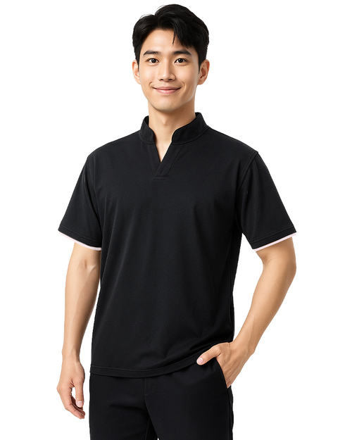 POLO衫訂製｜立領V領 黑色｜<span>PCANB-S41-00475</span>