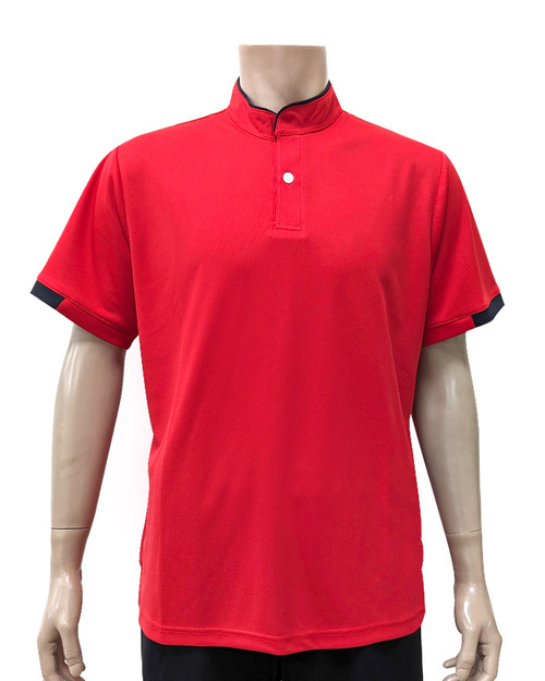 POLO衫訂製 立出芽 剪接半袖 紅配黑 <span>PCANB-S41-00482</span>  |商品介紹|POLO衫客製化【訂製款】|POLO衫短袖訂製中性版