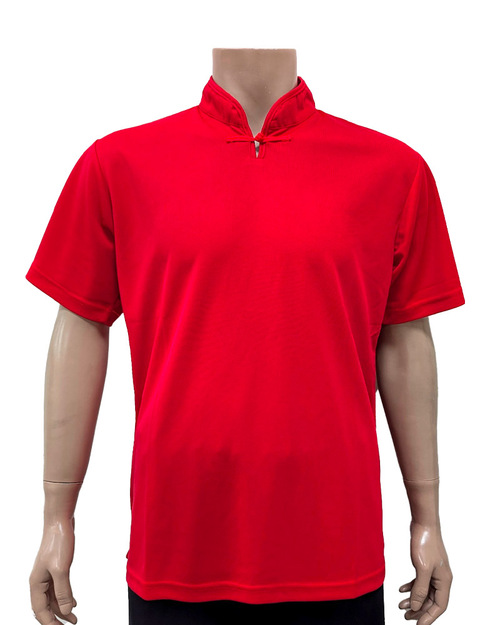POLO 訂製 立領一字釦 短袖 中性  紅色 <span>PCANB-S41-00486</span>  |商品介紹|POLO衫客製化【訂製款】|POLO衫短袖訂製中性版