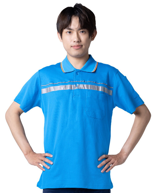 反光職安工作POLO衫-翠藍 <span>PCANB-S61-00491</span>  |商品介紹|POLO衫客製化【訂製款】|POLO衫短袖訂製中性版