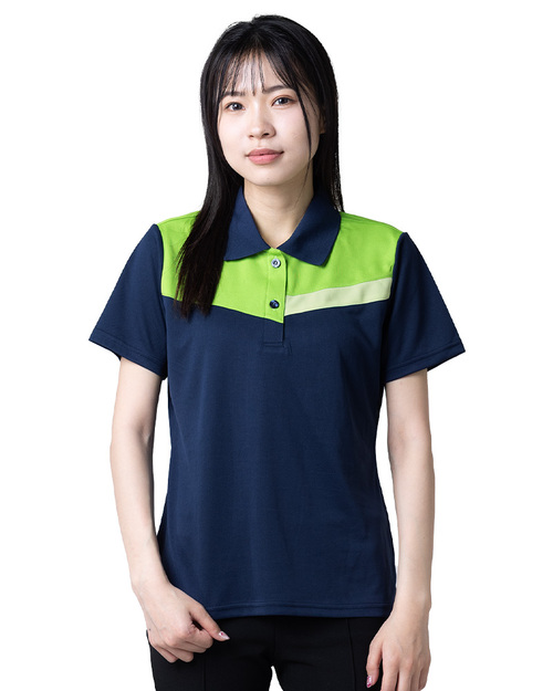 POLO訂製 短袖 前胸V型斜剪接-丈青配果綠 <span>PCANG-P01-00486</span>  |商品介紹|POLO衫客製化【訂製款】|POLO衫短袖訂製腰身版