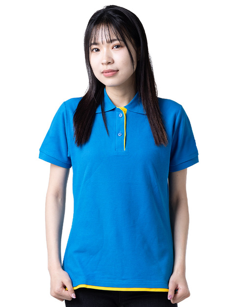 POLO訂製-腰身版束口-翠藍配黃 <span>PCANG-P11-00473</span>  |商品介紹|POLO衫客製化【訂製款】|POLO衫短袖訂製腰身版