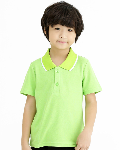POLO衫 訂製款 童版 螢光綠/領配條 <span>PCANK-P01-00362</span>