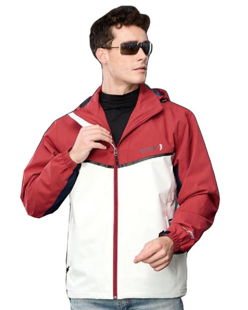 可拆帽兩件式鋪棉外套-紅配白 <span>PD-J33723</span>  |商品介紹|外套【訂製 / 現貨款】|外套WANYU【現貨款】