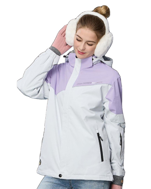 女版可拆帽兩件式鋪棉外套-白配粉紫 <span>PD-J33726</span>  |商品介紹|外套【訂製 / 現貨款】|外套WANYU【現貨款】