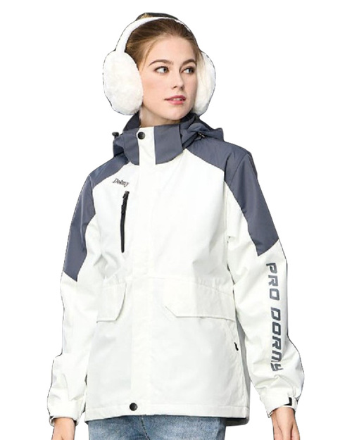 可拆帽兩件式鋪棉外套-白配灰 <span>PD-J33727</span>  |商品介紹|外套【訂製 / 現貨款】|外套WANYU【現貨款】