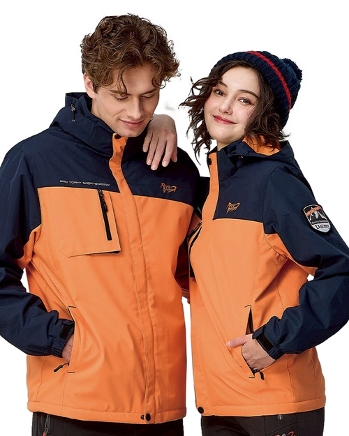 可拆帽毛裡外套-橘配丈青 <span>PD-J33799</span>