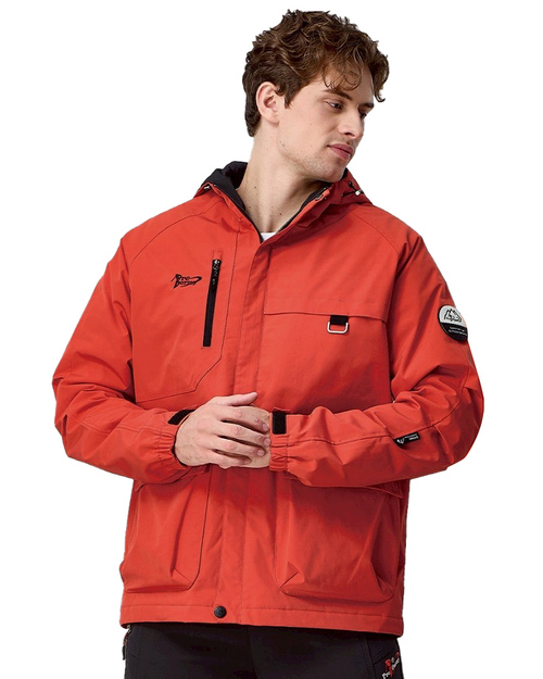 連帽鋪棉外套-橘紅 <span>PD-J33815</span>