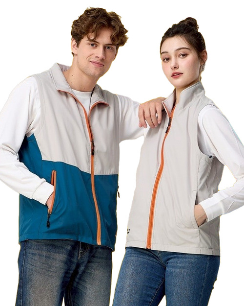 雙面穿鋪棉背心-灰配藍 <span>PD-V33831</span>