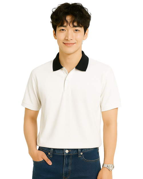 POLO訂製 束口 休閒風 白配丈青 <span>PCANB-P11-00469</span>  |商品介紹|POLO衫客製化【訂製款】|POLO衫短袖訂製中性版