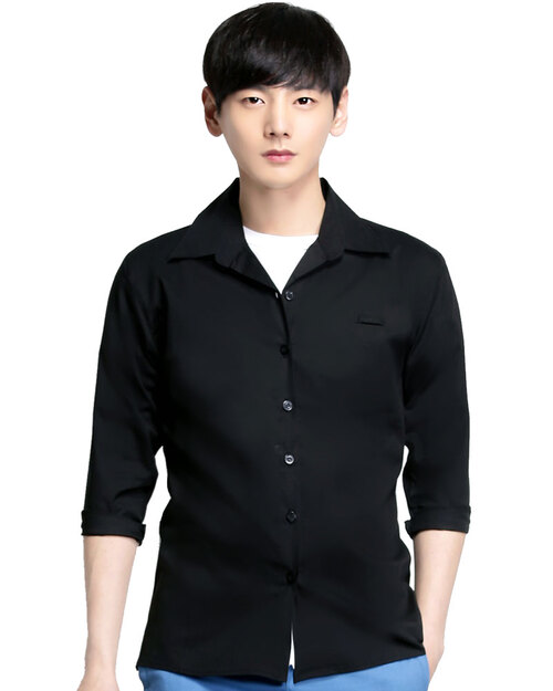 專櫃百貨業制服/訂制款七分袖素面黑 <span>SCANB-A03-D20621-01</span>