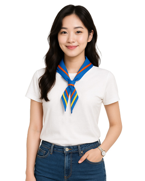 童軍領巾｜水藍配橘黃｜<span>SF-D02</span>