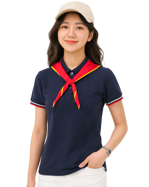 三角領巾-紅配桔黃 <span>SF-D04</span>