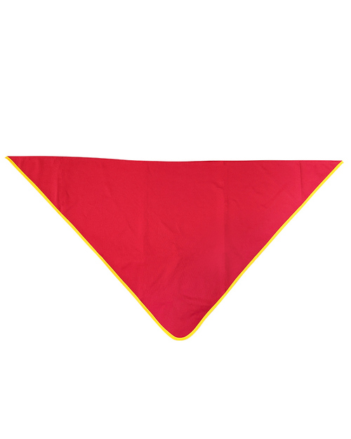 三角領巾-紅配桔黃 <span>SF-D04</span>  |商品介紹|領巾 / 頭巾 / 領帶 / 剪髮巾【訂製 / 現貨款】|領巾【訂製款】
