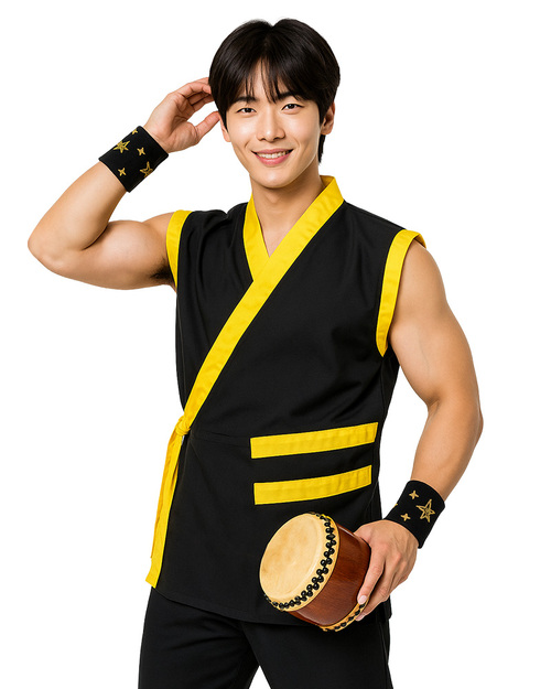 太鼓服 訂製｜無袖黑配黃｜<span>SHO-C10a</span>