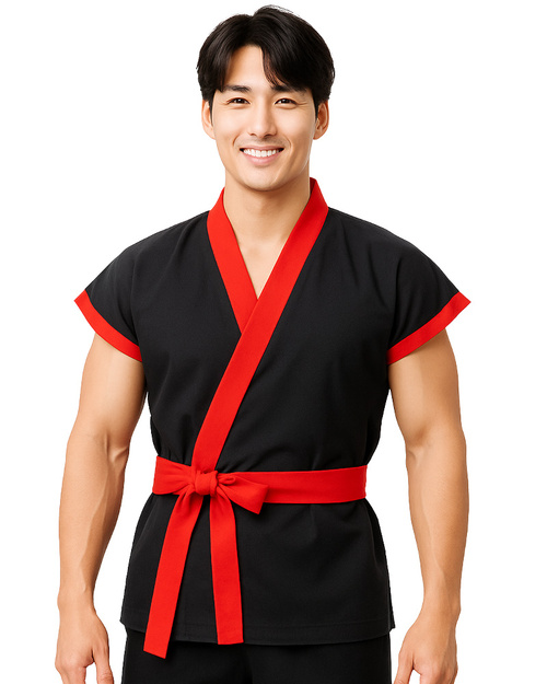 太鼓服 訂製短袖 黑配紅<span>SHO-C11</span>