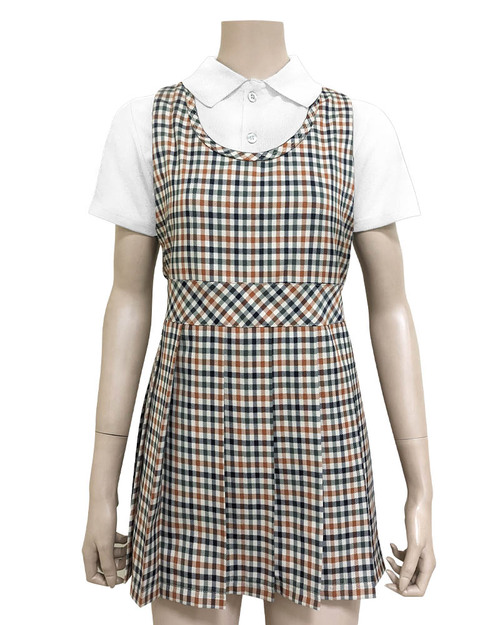 合唱團服 卡其格子洋裝<span>SHO-D13</span>  |商品介紹|表演服 / 功夫服 【訂製 / 現貨】|合唱團制服【訂製款】