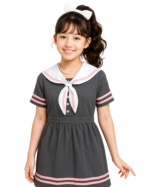 合唱團服 水手洋裝 訂製 深灰<span>SHO-D14a</span>  |商品介紹|表演服 / 功夫服 【訂製 / 現貨】|合唱團制服【訂製款】