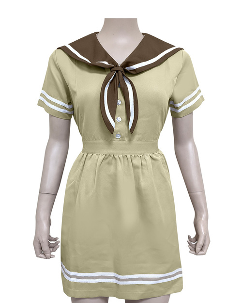 合唱團服 水手洋裝 訂製 卡其<span>SHO-D14b</span>  |商品介紹|表演服 / 功夫服 【訂製 / 現貨】|合唱團制服【訂製款】