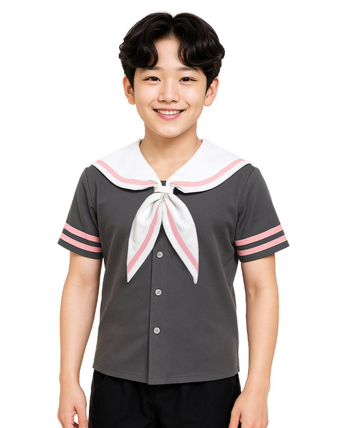 合唱團服 水手服男版 訂製 深灰<span>SHO-D15a</span>  |商品介紹|表演服 / 功夫服 【訂製 / 現貨】|合唱團制服【訂製款】