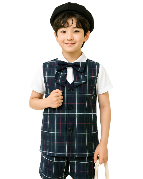 合唱團服 格子背心 褲裝<span>SHO-D17</span>  |商品介紹|表演服 / 功夫服 【訂製 / 現貨】|合唱團制服【訂製款】
