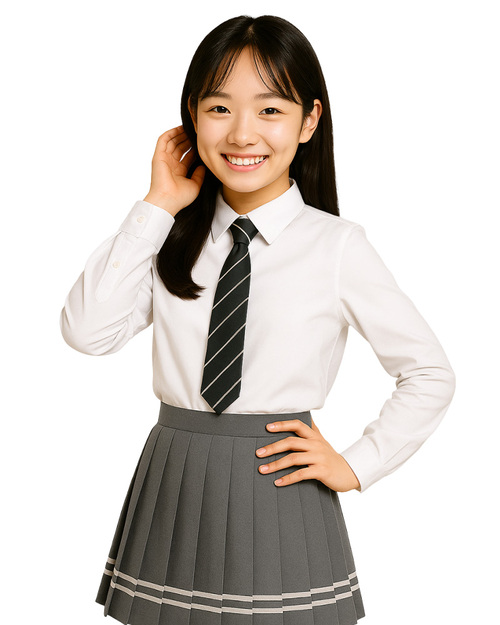 合唱團服 襯衫裙裝 白配深灰 <span>SHO-D20</span>  |商品介紹|表演服 / 功夫服 【訂製 / 現貨】|合唱團制服【訂製款】