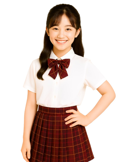 合唱團服 襯衫裙裝 白配紅格 <span>SHO-D22</span>  |商品介紹|表演服 / 功夫服 【訂製 / 現貨】|合唱團制服【訂製款】