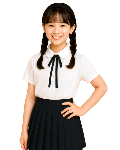 合唱團服 襯衫裙裝 白配黑 <span>SHO-D25</span>  |商品介紹|表演服 / 功夫服 【訂製 / 現貨】|合唱團制服【訂製款】