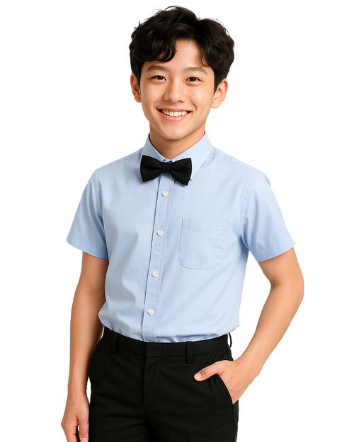 合唱團服 襯衫褲裝 藍配黑 <span>SHO-D27</span>  |商品介紹|表演服 / 功夫服 【訂製 / 現貨】|合唱團制服【訂製款】